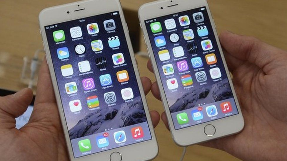 iPhone 6 (derecha), iPhone 6 Plus (izquierda)