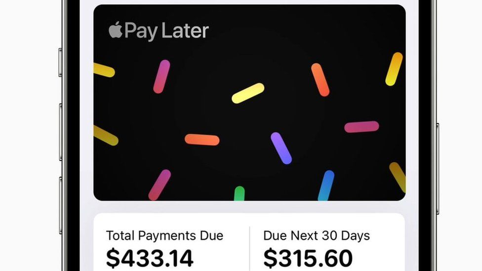 Un primer plano de la pantalla Apple Pay Later que muestra el total de pagos atrasados