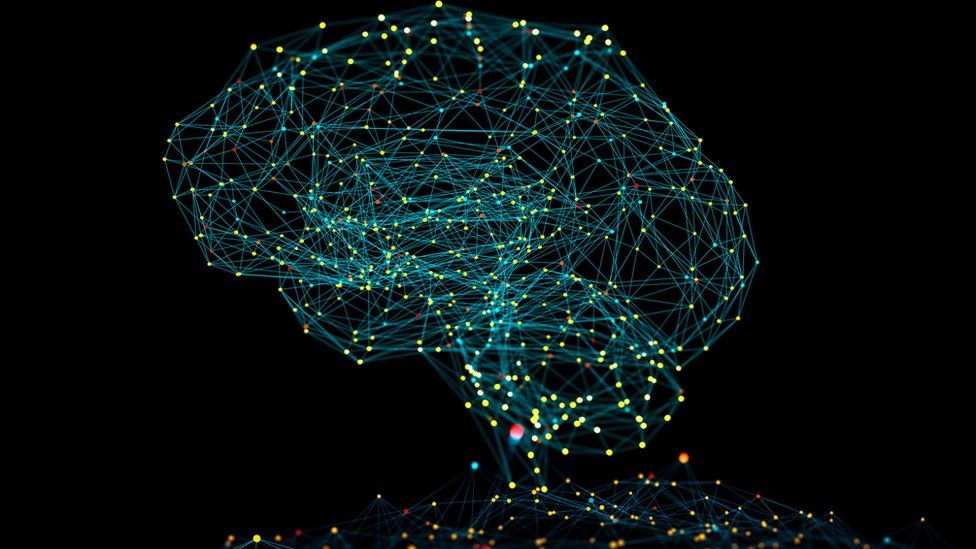 Una imagen de archivo de una red estilizada en forma de cerebro